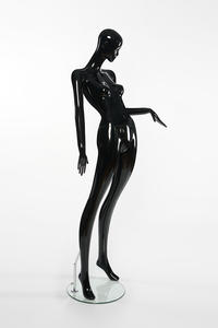 Full body black female mannequin for display